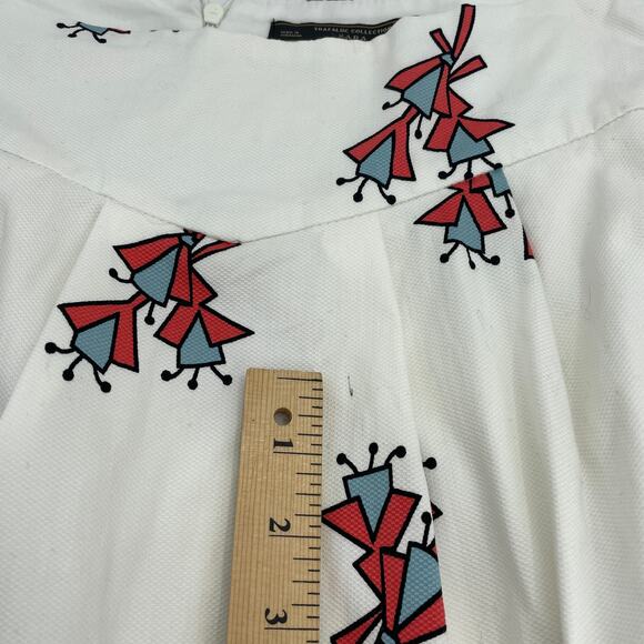 ZARA Skirt Women's Med Trafaluc Collection Textured Floral Print Knee Length - Picture 7 of 7